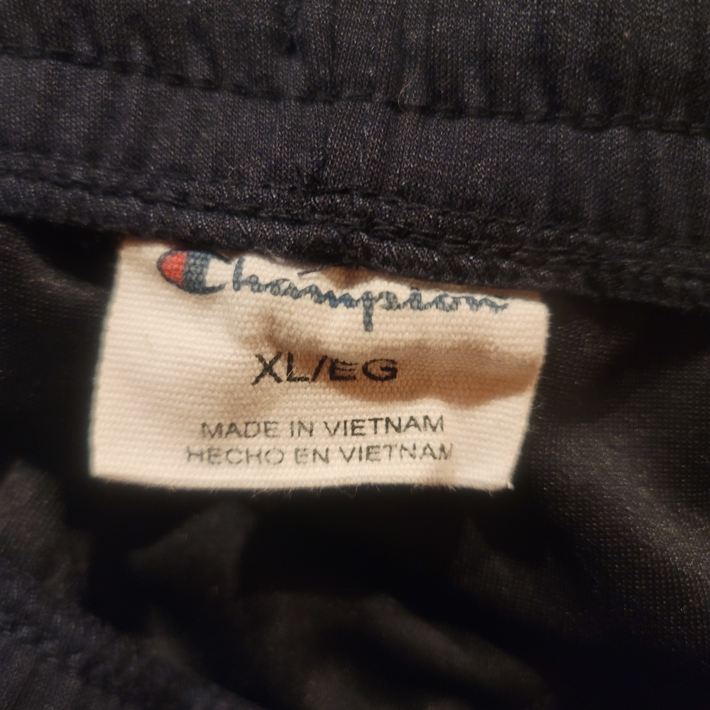 Champion Men's Black Jogger Sweatpants Ankle Zipper And Pockets Size XL 36x28 - Picture 7 of 7